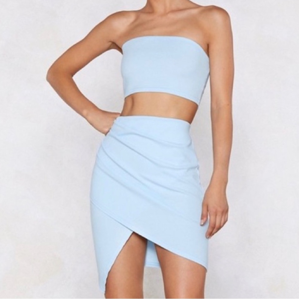 Nasty Gal Blue Two Piece Set